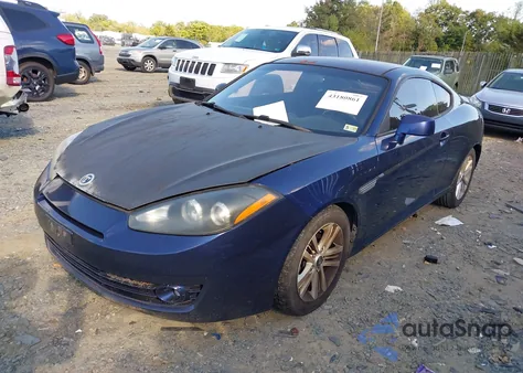 2007 Hyundai Tiburon Gs z USA, uszkodzony, nr VIN KMHHM66D87U244174